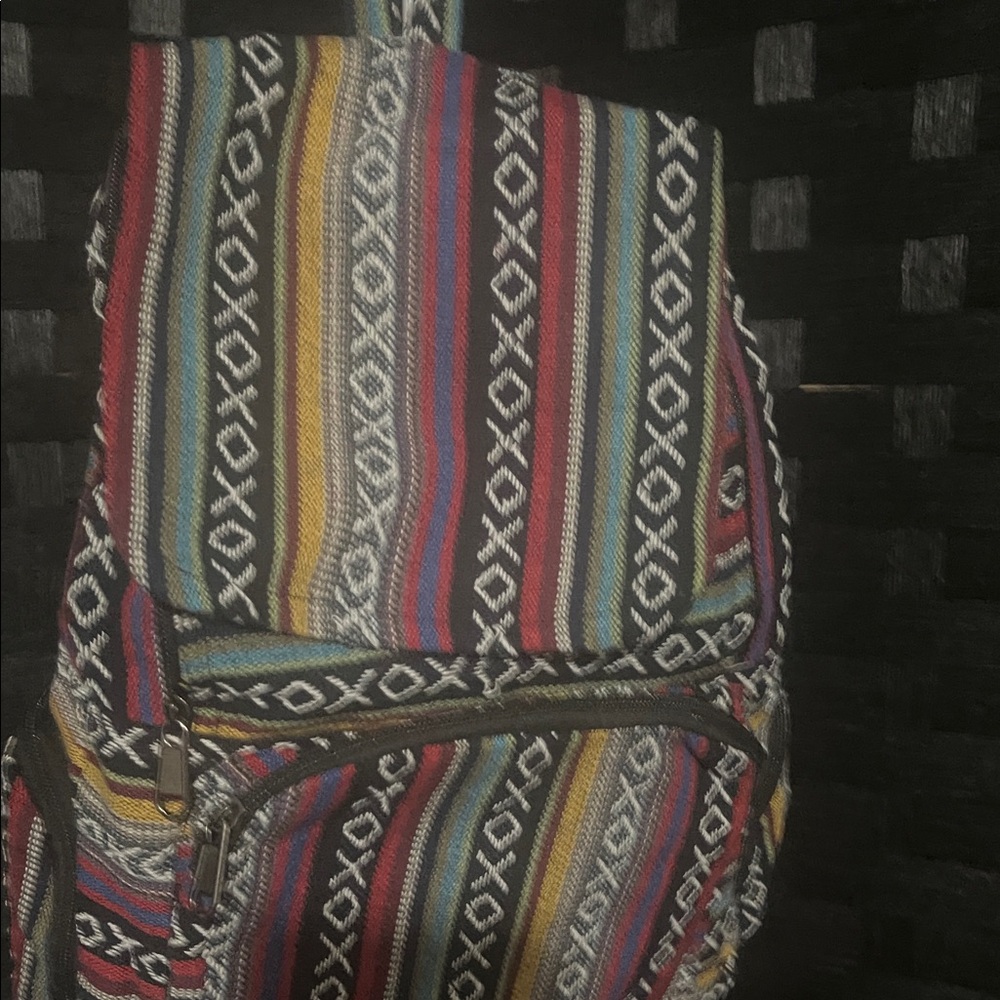 Multicolor Patterned Backpack - image 1